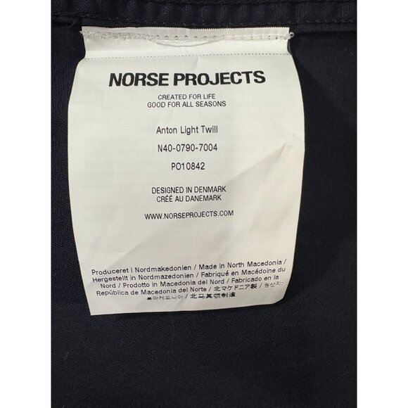 Norse Projects Anton Light Twill Shirt size M color dark navy NWT mspr $180 - Picture 6 of 12